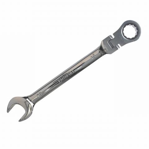 Faithfull 19mm Ratchet Combination Spanner Flex Head CV
