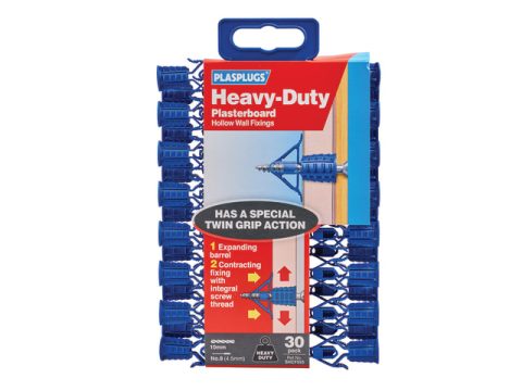 Plasplugs PLASHCF553 Heavy Duty Plasterboard Fixings -Pack of 30