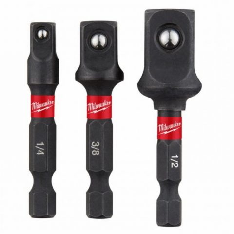 Milwaukee 4932479228 1/4″ Shockwave Socket Adaptor Set – 3 Piece