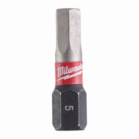 Milwaukee 4932430696 SHOCKWAVE Hex5 25mm Impact ScrewBits – 2pc
