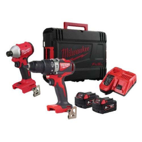 Milwaukee Fuel M18 BLPP2A3-502X Twin Pack Drill Impact Driver