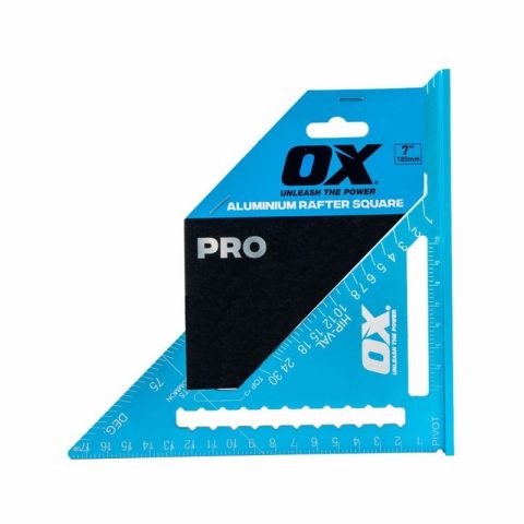 OX Pro OX-P506518 180mm Aluminium Rafters Square Metric