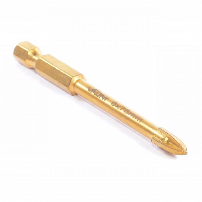 Vaunt V1332003 6mm x 75mm Tile & Glass Cross tip bit
