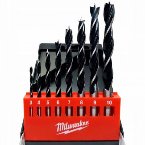 Milwaukee 4932352466 Brad Point Drill Set – 8 piece