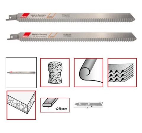 MPS 4028-2 300mm Insulation Materials Recipr Saw Blade 2pc