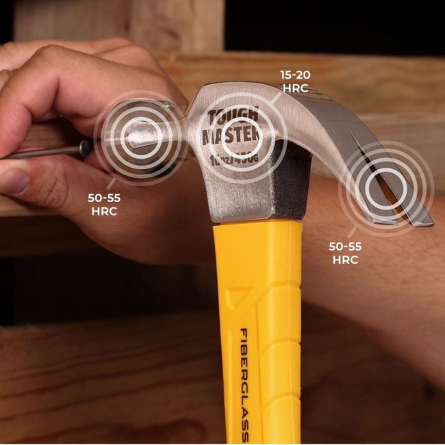 TOUGH MASTER® Claw Hammer Nail Puller Steel Curved - Image 3