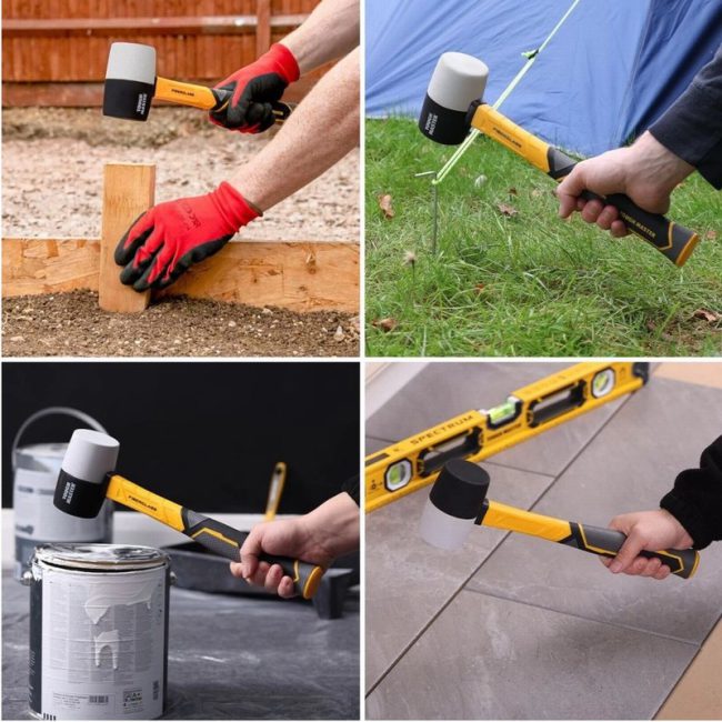 TOUGH MASTER TM-RM16F 16oz Rubber Mallet Hammer Combination - Image 5