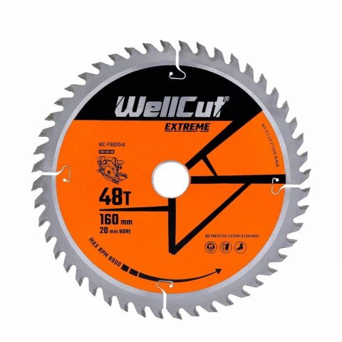WellCut WC-F1602048 160mm x 20mm 48T Extreme Circular Saw Blade
