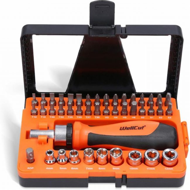 WellCut WC-RSD44 Rachet Screwdriver Set with 44 Pieces