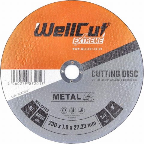 WellCut WCA23019 230mm Angle Grinder Thin Metal Cutting Disc-1pc