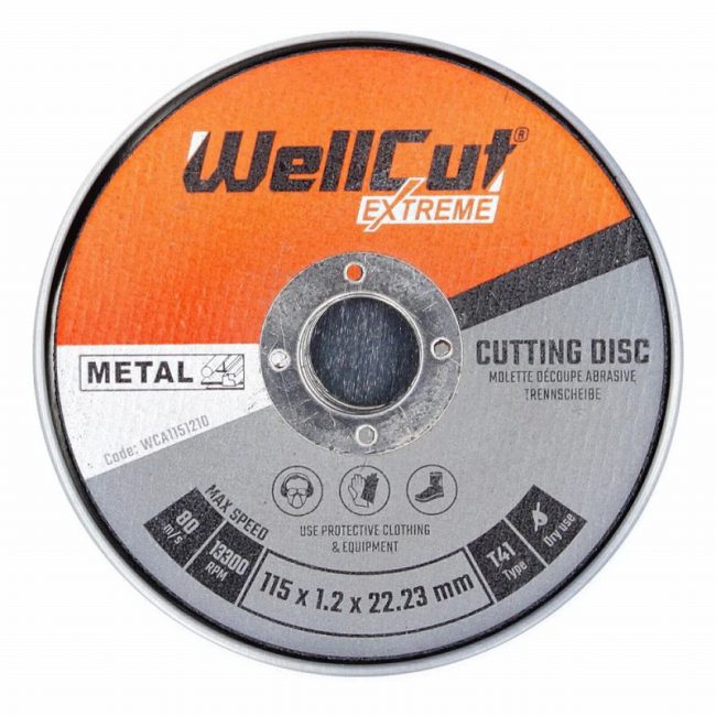 WellCut WCA1152-10 115mm Extreme T41 Cutting Disc - pack of 10