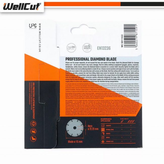 WellCut WC-SD11522 115mm Extreme Diamond Blade Cutting Disc - Image 3