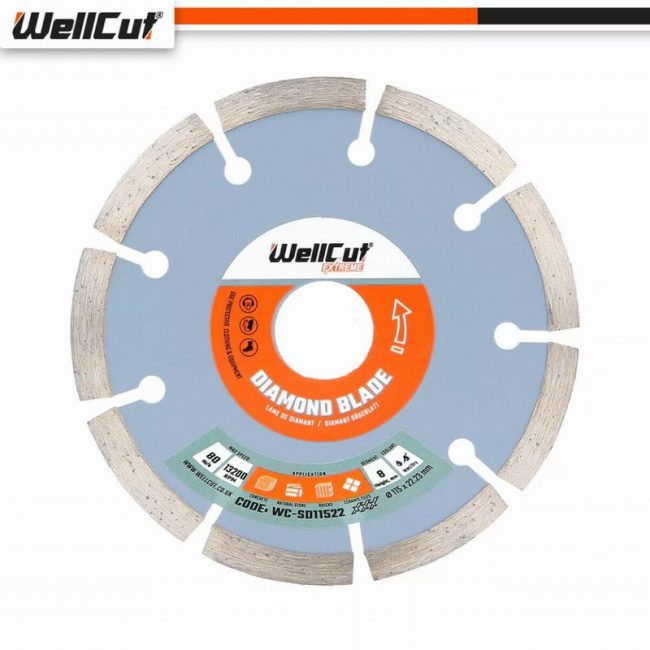 WellCut WC-SD11522 115mm Extreme Diamond Blade Cutting Disc