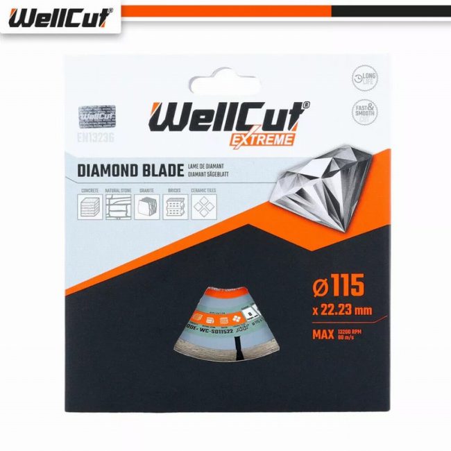 WellCut WC-SD11522 115mm Extreme Diamond Blade Cutting Disc - Image 2