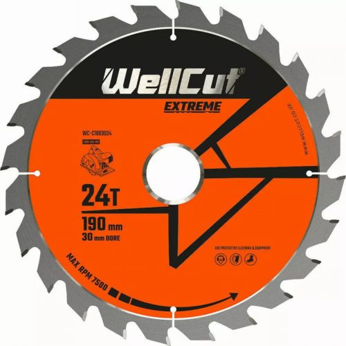 WellCut WC-C1903024 Extreme Circular Saw Blade 190mm x 24T 30mm