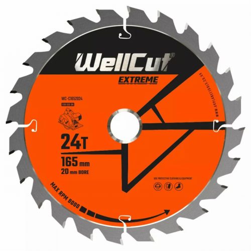 WellCut WC-C1652024 165mm x 20mm x 24T Circular Saw Blade