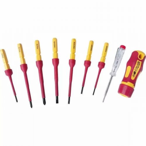 Hilka 9 pce VDE Quick Blade Electricians Screwdriver Set