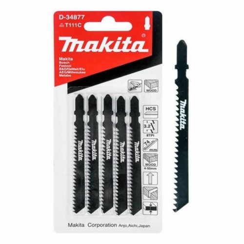 Makita D-34877 5 Piece Jig Saw Blades