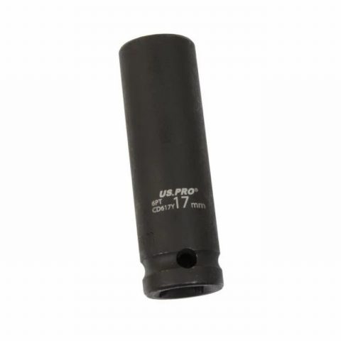 US PRO Tools BER3753  17mm 1/2 Dr 6 Point Deep Impact Socket