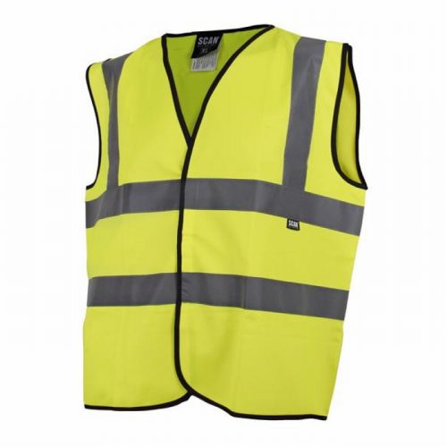 SCAN SCAHVWXL HI-VIS WAISTCOAT YELLOW – XL