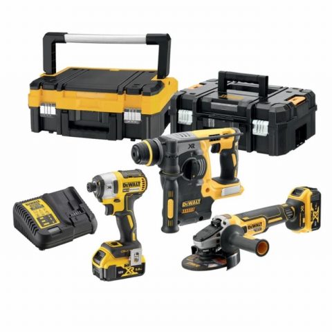 Dewalt DCK305P2T 18V XR 3 Piece Kit with 2 x 5.0Ah Batteries