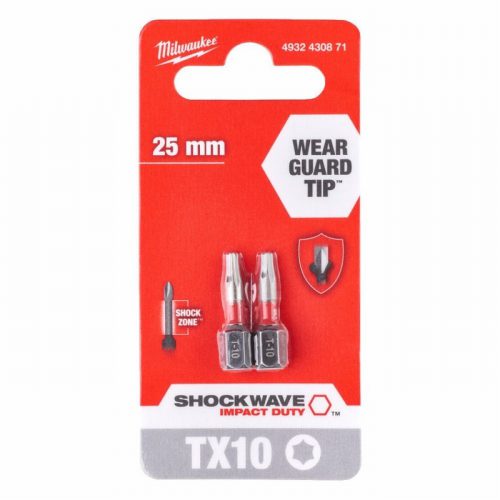 Milwaukee 4932430871 SHOCKWAVE™ Gen II TX10 25 mm – 2 pieces