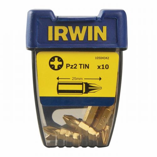 Irwin Screwdriver Bits Pozi PZ2 25mm Pack of 10