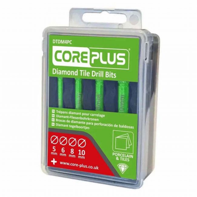 CorePlus CORDTDM4PC 5,6,8,10mm Diamond Tile Drill Bit Set 4 Pc - Image 2