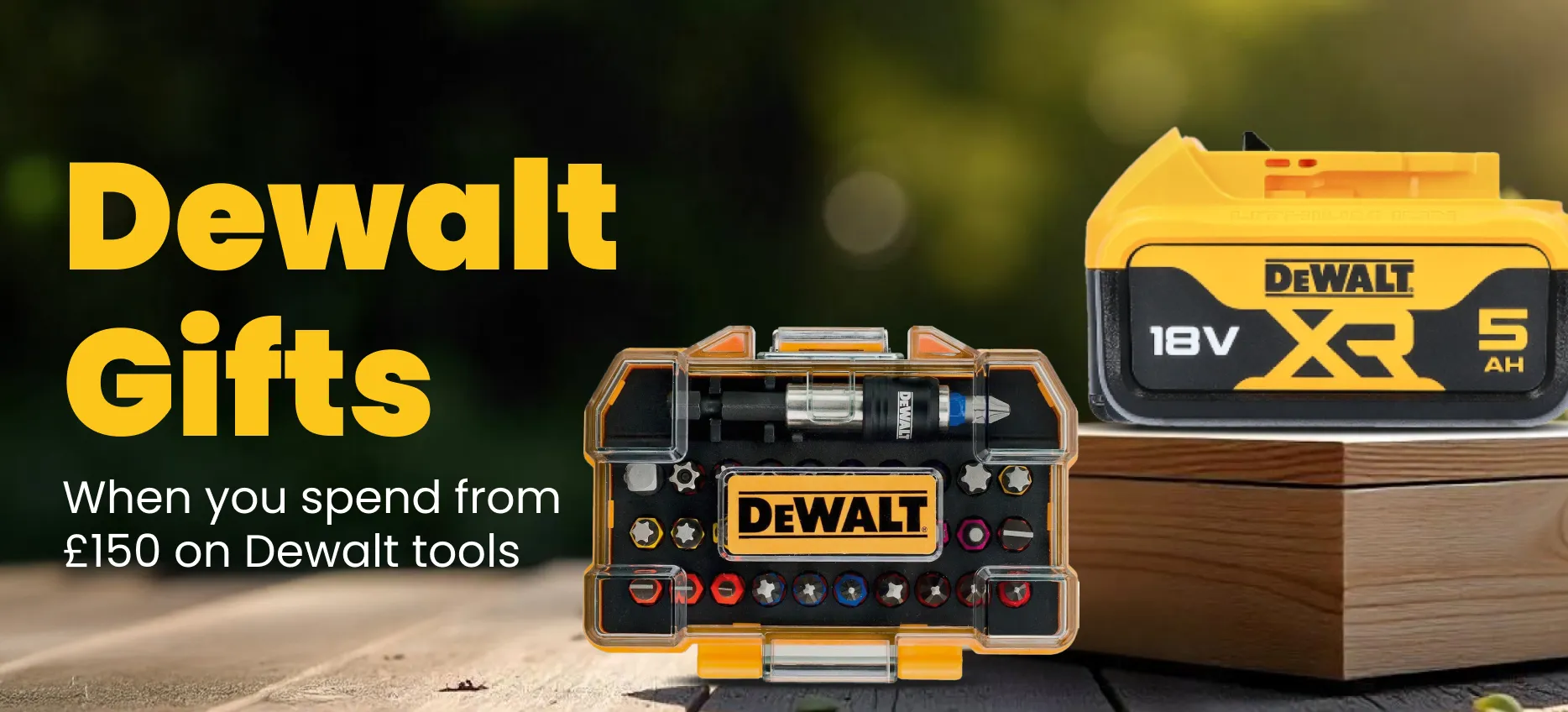 You are currently viewing DeWalt Online Deal: Free Battery or Bit Set with Your Order