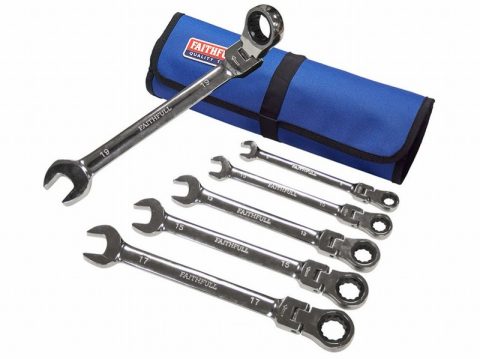 Faithfull FAISPARAT6SR Ratchet Spaner Set – 6 Piece